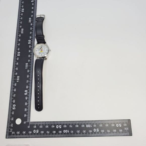 Disney 75 Years w/ Mickey Mouse Silver-Toned Watch Like-New - Picture 13 of 14